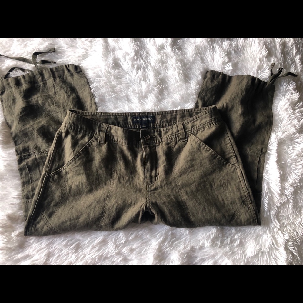 Banana republic linen Capri pants